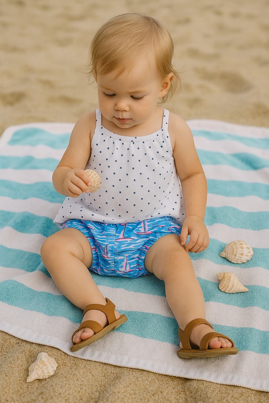 Lilly Pulitzer Baby Sailboat Bloomers Zanzibar Blue Boatylicious | 12-18M